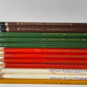 AW Faber Castell Drawing Art Pencil Set Vintage Tin 13 Variety Of Pencils image 5