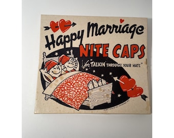 Vintage Glückliche Ehe Nachtmütze Milbit Mfg Co Inc 50er 60er Jahre