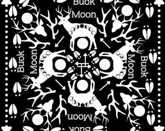 Sofortiger digitaler Download dunkel voll Buck Mond meditative Malseite zur Entspannung