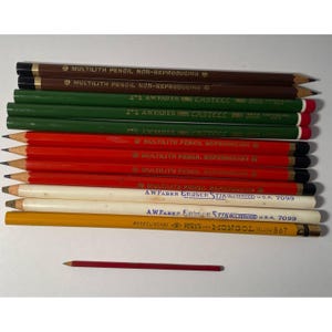 AW Faber Castell Drawing Art Pencil Set Vintage Tin 13 Variety Of Pencils image 8