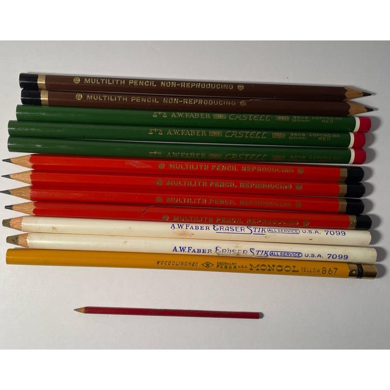 AW Faber Castell Drawing Art Pencil Set Vintage Tin 13 Variety Of Pencils image 8