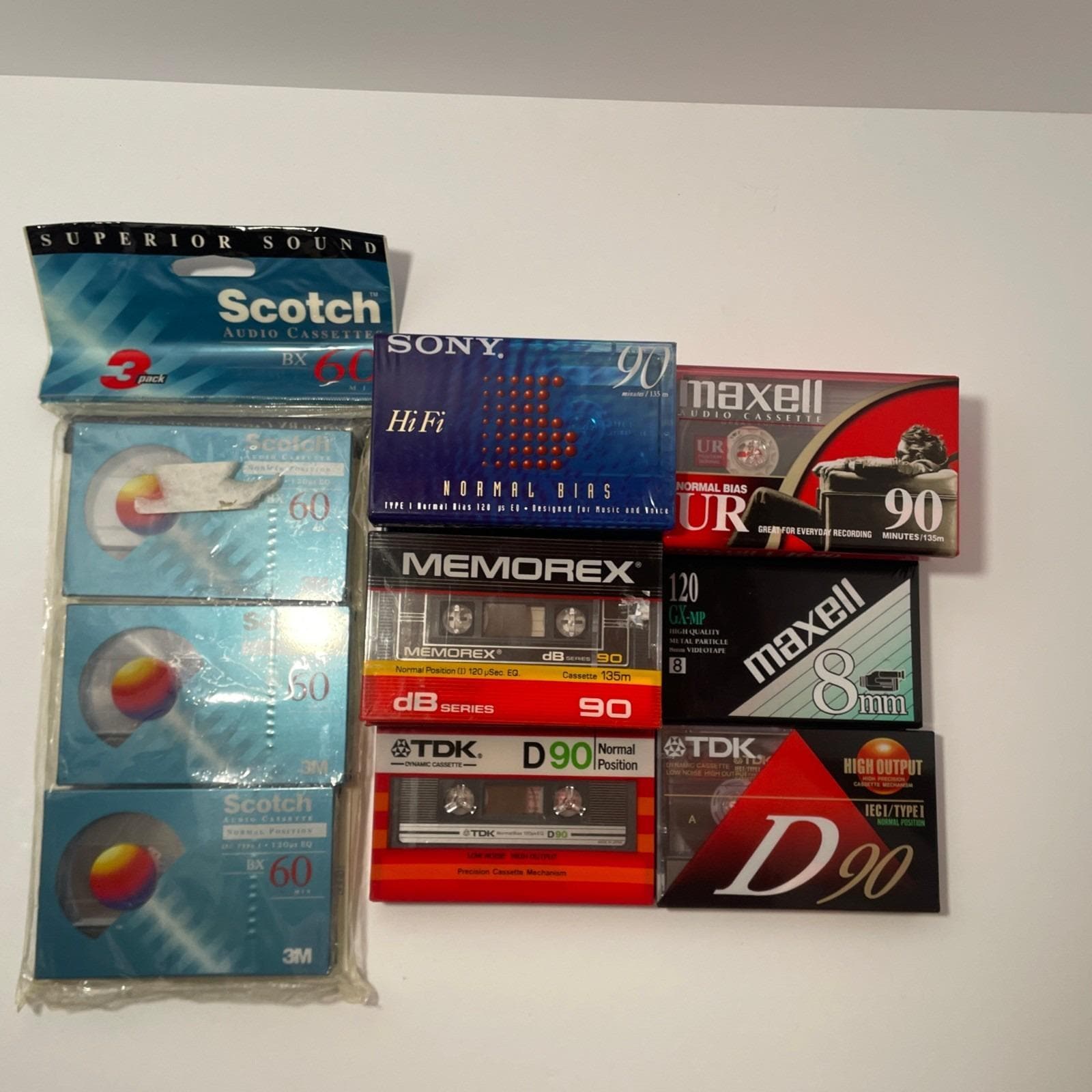 TDK Lot de 3 cassettes audio blanches 60 minutes IEC I/Type I
