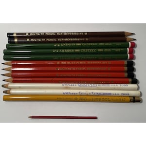 AW Faber Castell Drawing Art Pencil Set Vintage Tin 13 Variety Of Pencils image 9