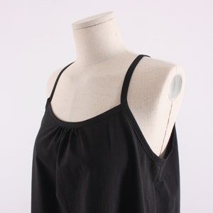 Sottoveste in pizzo nero da donna in cotone / Intimo da abito / Sottogonna da notte / Sottoveste da notte / Sottoveste da notte / XS-XL