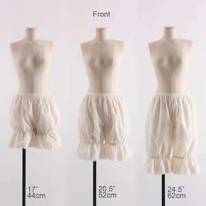Womens Cotton Begie Lace Bloomers / Long Bloomers / Pettipants / Underwear / Ladies / Vintage / Pantaloons / victorian / Basic / XS ~ XL