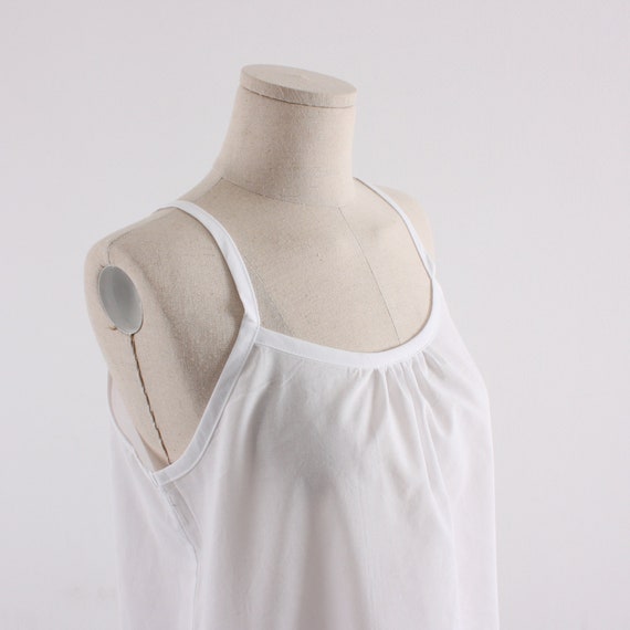 Women Cotton INNER White Lace Slip Dress Underwear Night Wear Cami