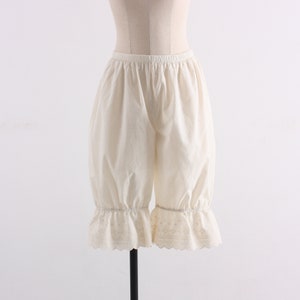 Womens Cotton Begie Lace Bloomers / Long Bloomers / Pettipants / Underwear / Ladies / Vintage / Pantaloons / victorian / Basic / XS ~ XL