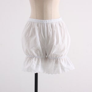 Womens Cotton White Lace Bloomers / Short Bloomers / Pettipants / Underwear / Ladies / Vintage / Pantaloons / victorian / Basic / XS ~ XL