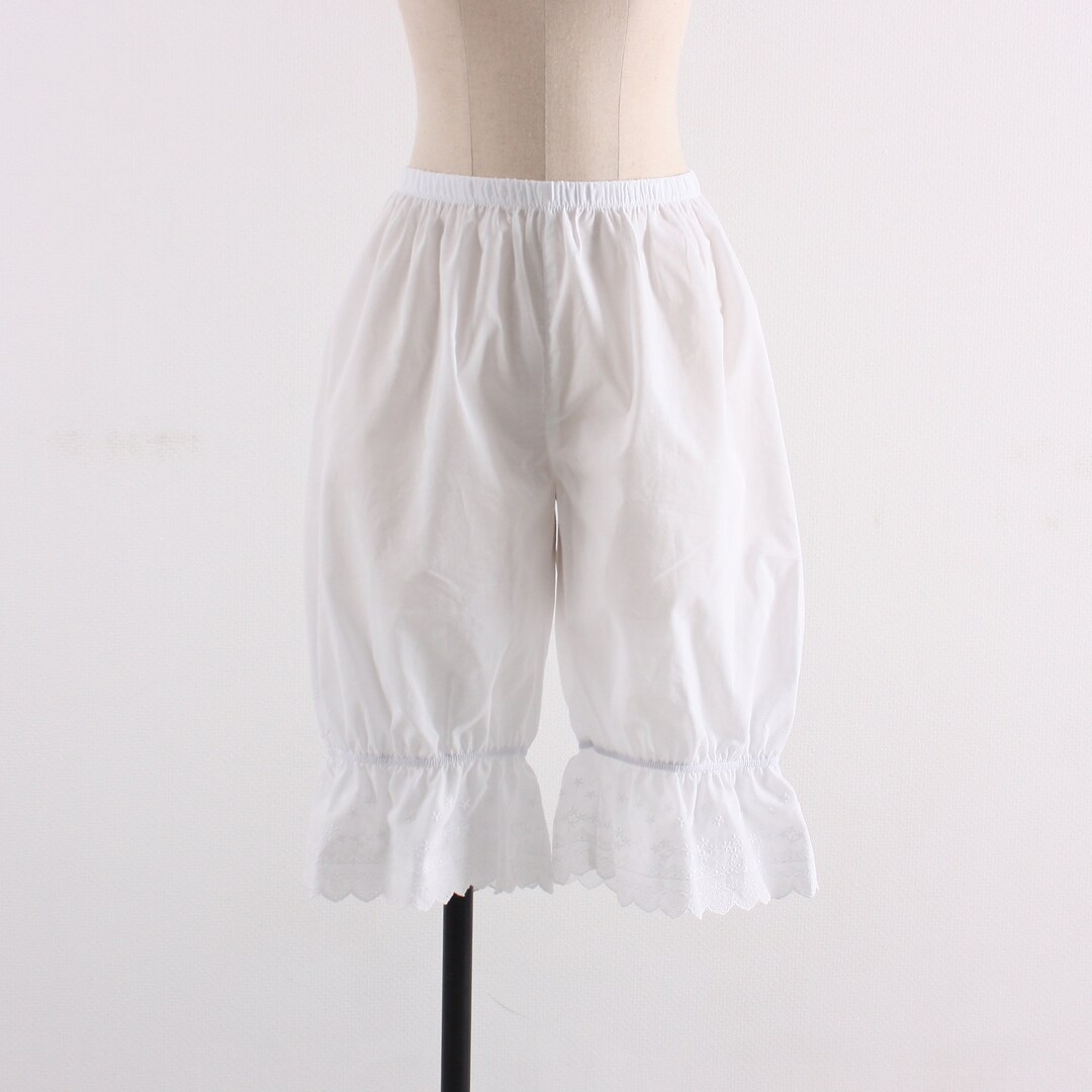 Womens Cotton White Lace Bloomers Long Bloomers Pettipants Womens Cotton White Lace Bloomers Long Bloomers Pettipants