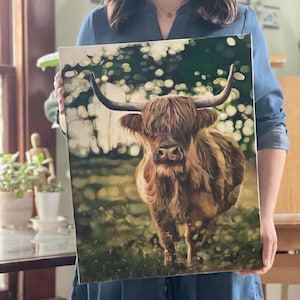 Highland Cow Original Oil Painting