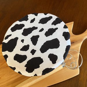 Reusable Cotton Bowl Cover: Cow Print Bread Proofing Cover