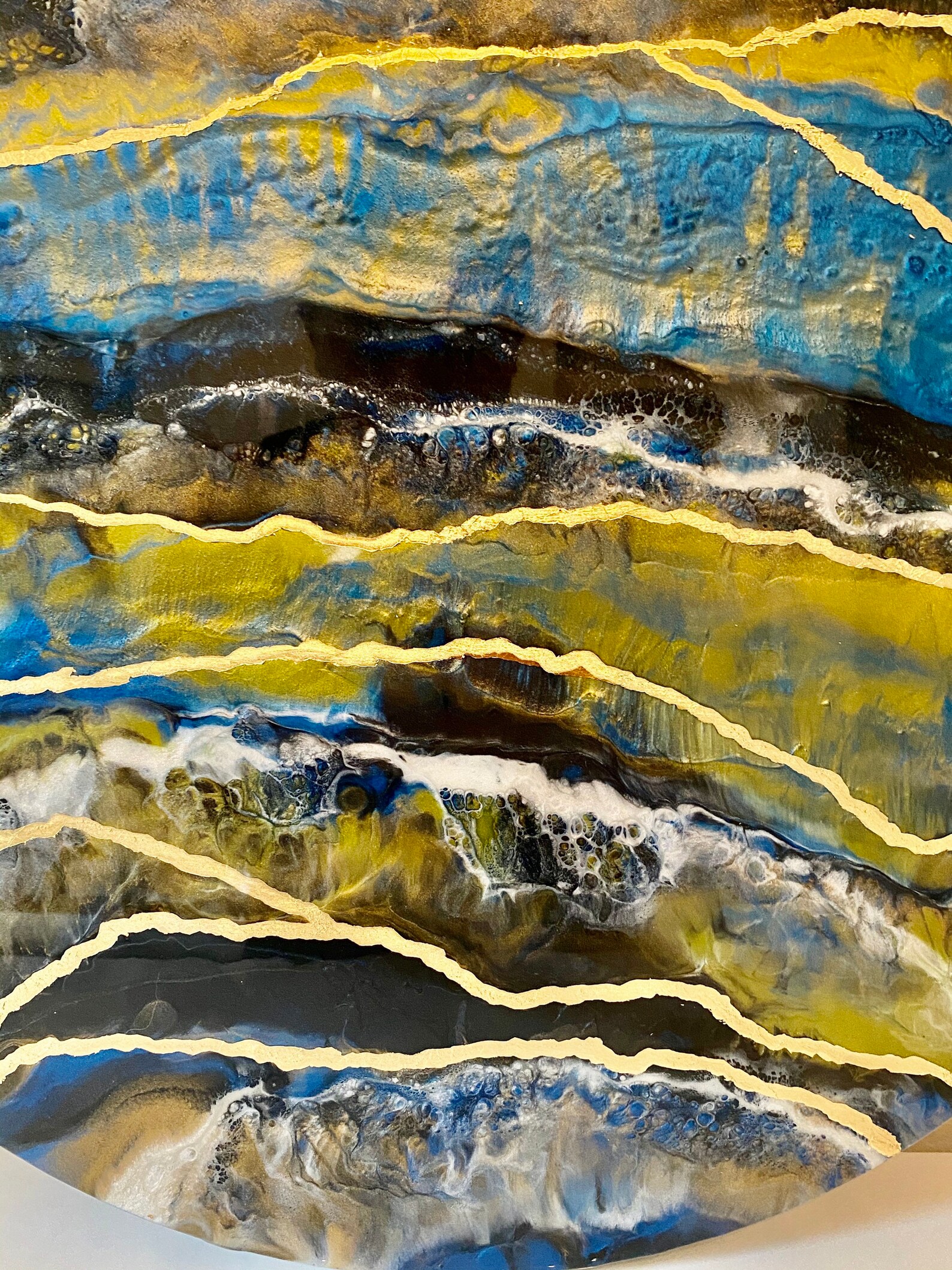 17.5beautiful Round Artwork Ocean Art Resin Art Wall - Etsy