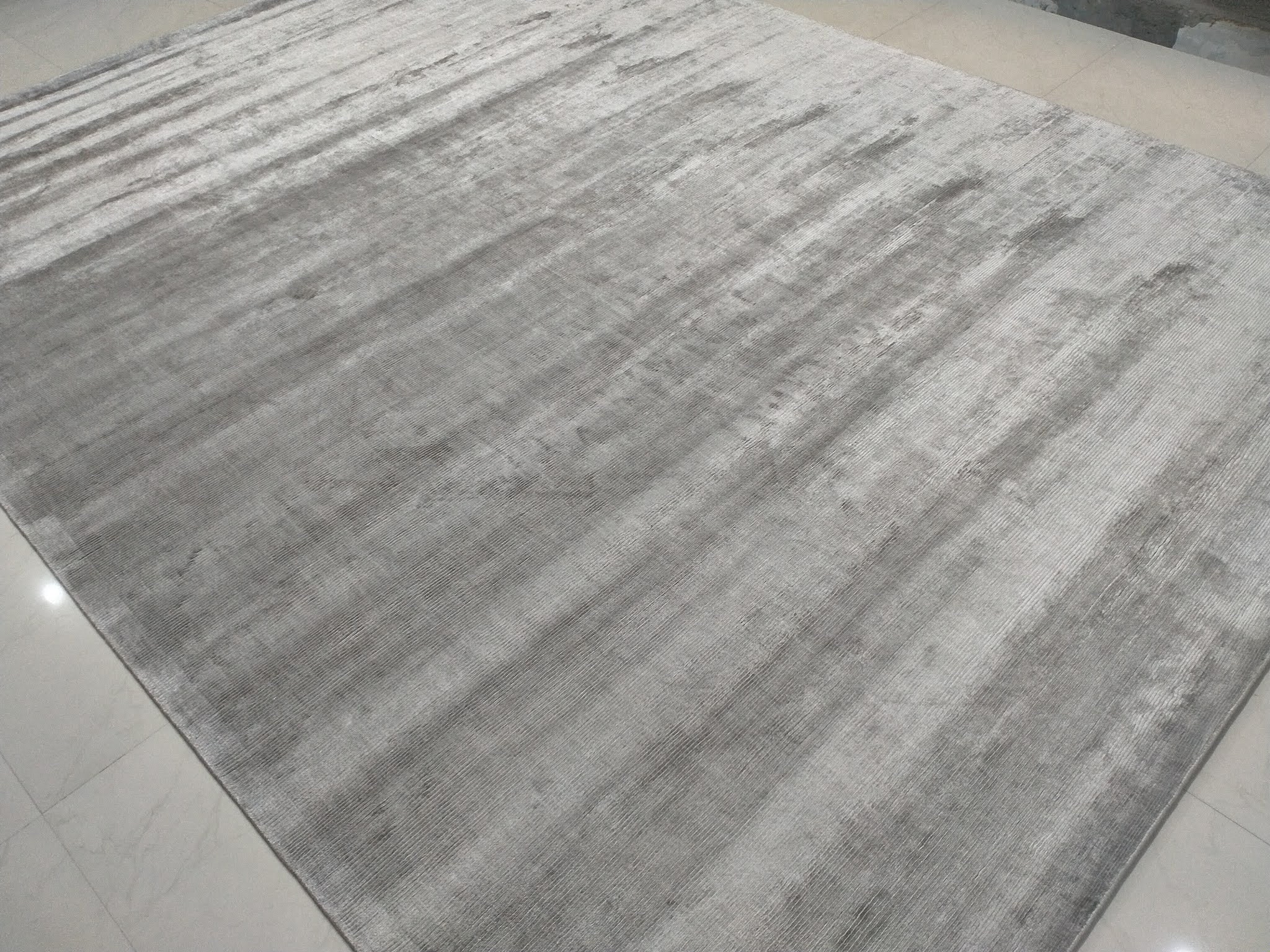 8'x10' | 9'x12' Rug | Hand-woven Prime Solid Pattern Loop Cut Ash Color ...