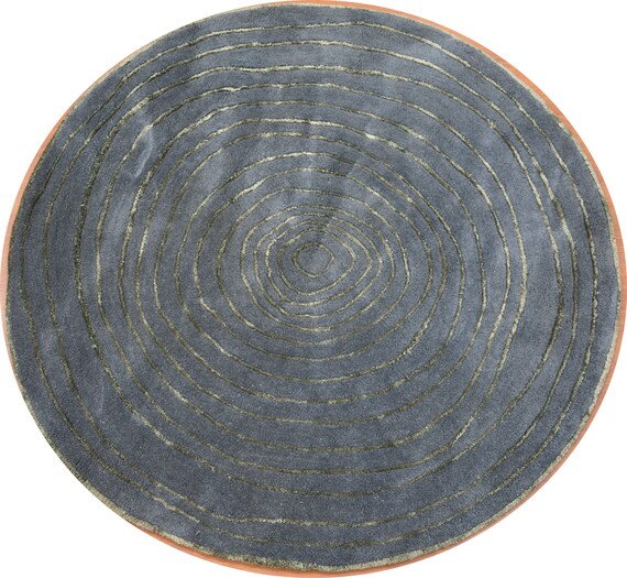 5' X 5' Round Rug Modern Luxury Hand Tufted Wool & | Etsy