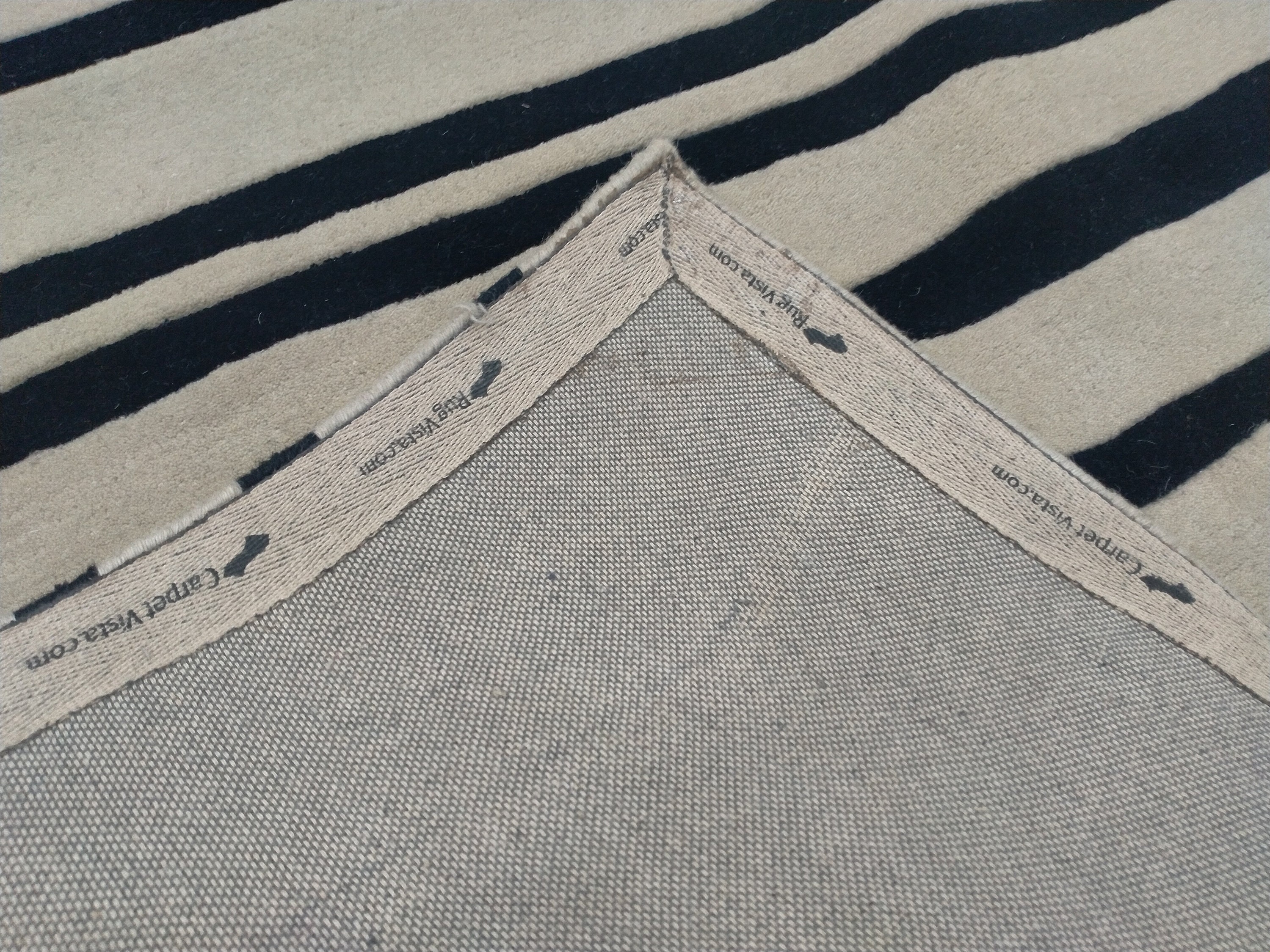 5'6x 8' Rug Modern Luxury Handloom Wool Gray Blue Black Area Rug BLACK