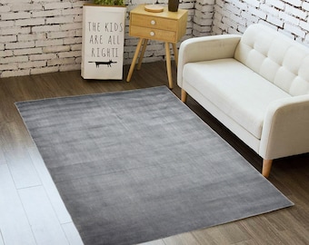 Handmade Hand Woven Knotted Soft Tencel Lyocell Silk Stain-proof Carpet Area Rug