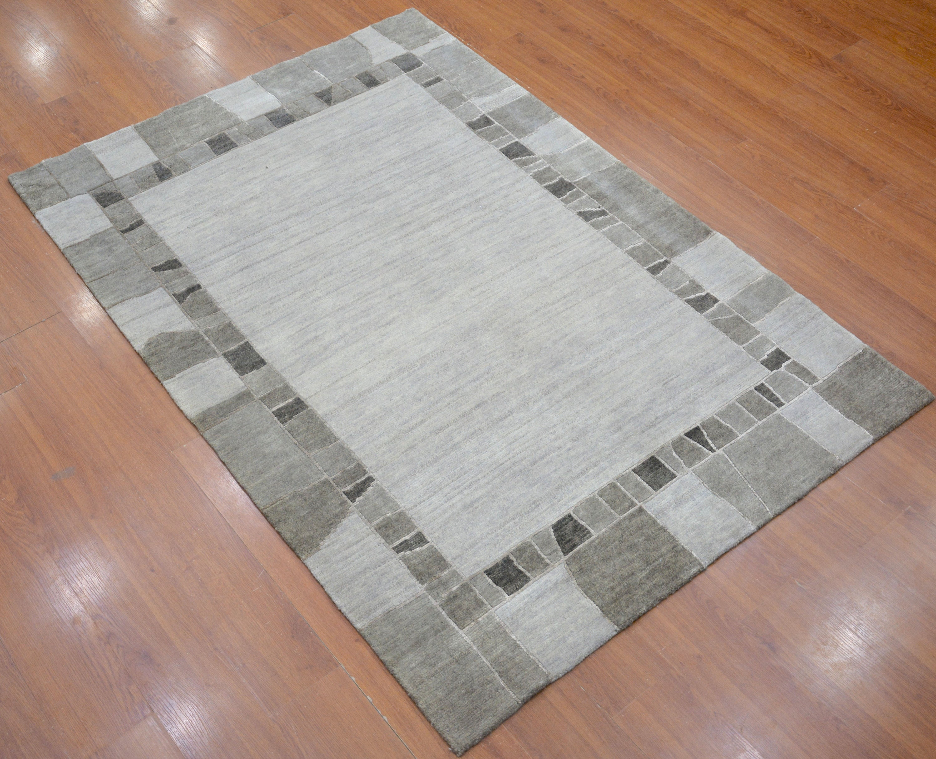 4'6x 6'6 Rug Modern Rug Indo Nepal Artificial Silk | Etsy