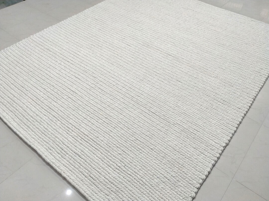 8'x10' Rug Ivory Tala Chunky Hand Braided Rug Etsy