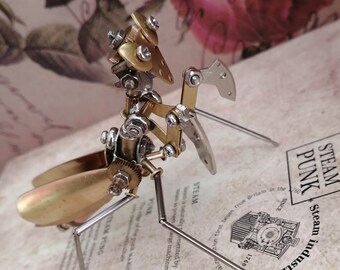 Steampunk Mechanical Insect Praying Mantis All-metal Handmade Creative Small Crafts Ornaments