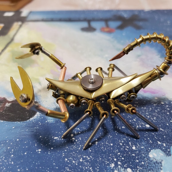 Steampunk Mechanical Insect Golden Scorpion All-metal Handmade Creative Small Crafts Ornaments