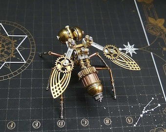 Steampunk Mechanical Insect Little Bee Handmade Creative Small Crafts Ornaments Home Decoration Father's day gift