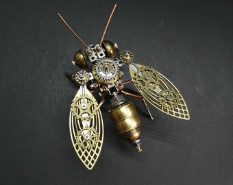 Steampunk Mechanical Insect Bee Handmade DIY Creative Small Crafts Ornaments Home Decoration Father's day gift