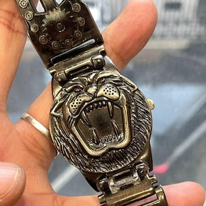 Anniversary Gift for Him,Steampunk Retro Tiger Watch,Personalized Watch,Groomsmen Watch,Gift for Dad,Gift
