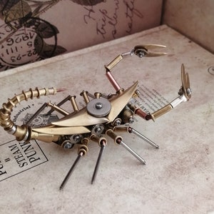 Steampunk Mechanical Insect Golden Scorpion All-metal Handmade Creative Small Crafts Ornaments image 3