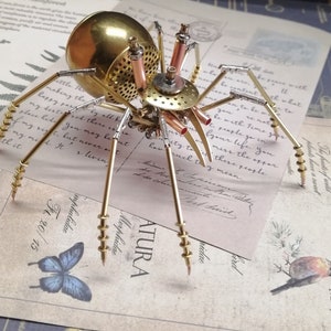 Steampunk Mechanical Insect Golden Spider All-metal Handmade Creative Small Crafts Ornaments image 4