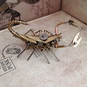 Steampunk Mechanical Insect Golden Scorpion All-metal Handmade Creative Small Crafts Ornaments image 4