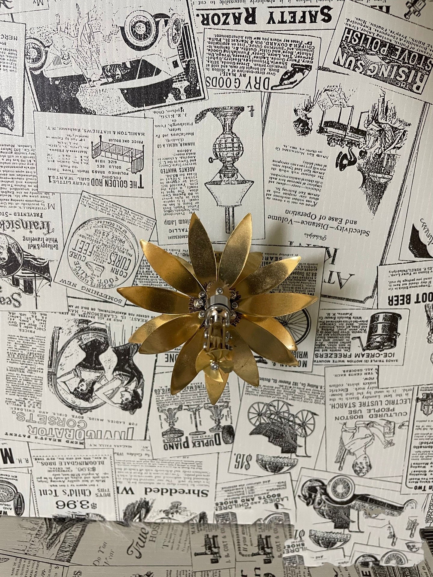 Steampunk Mechanical DIY Lampstand Lily Allmetal Handmade Etsy