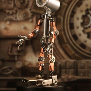Steampunk Mechanical Robot Desk Lamp Handmade Small Spotlight Creative ...