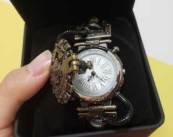 Anniversary Gift for Him,Steampunk Retro Watch,Personalized Watch,Mens Watch,Gift for Dad,Gift