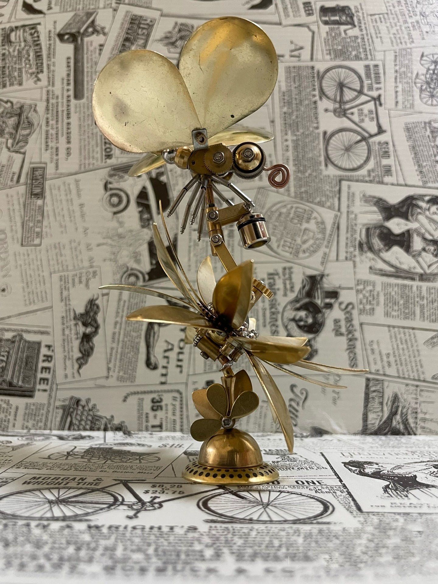 Steampunk Mechanical DIY Lampstand Lily Butterfly Allmetal Etsy