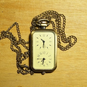 Anniversary Gift for Him,Vintage Square Pocket Watch,Steampunk Watch,Personalized gift