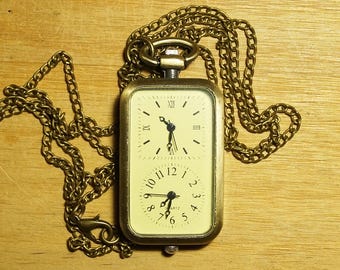 Anniversary Gift for Him,Vintage Square Pocket Watch,Steampunk Watch,Personalized gift