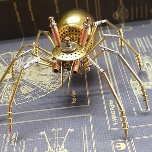 Steampunk Mechanical Insect Golden Spider All-metal Handmade Creative Small Crafts Ornaments image 2