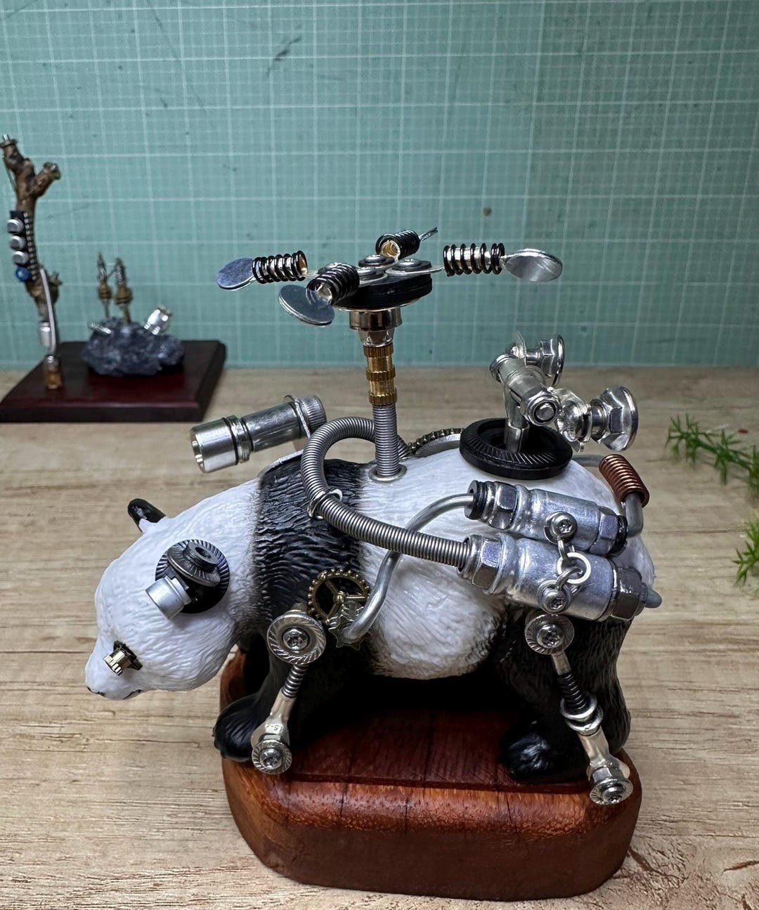 Steampunk Mechanical Panda ,handmade Creative Small Crafts Ornaments ...