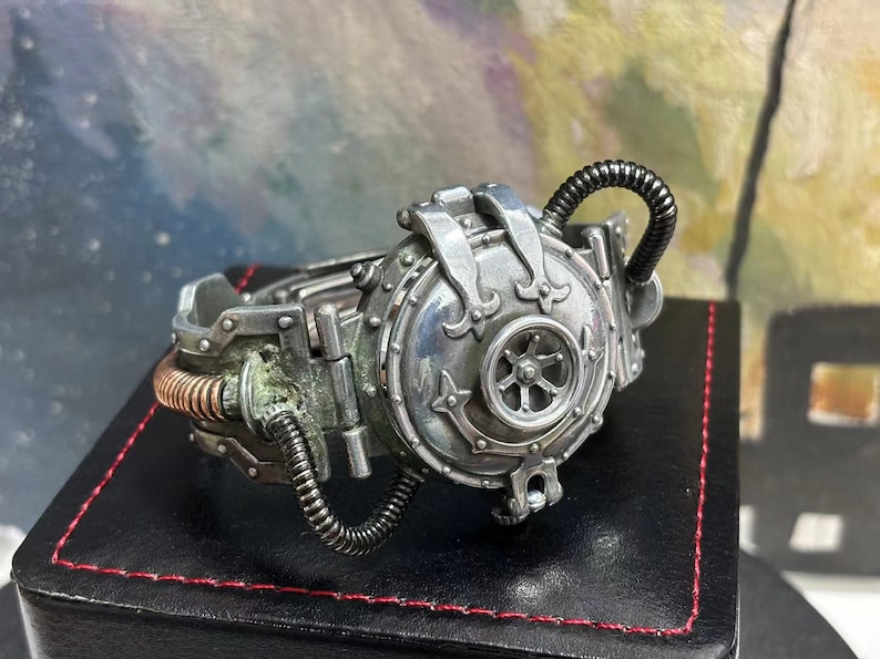Verjaardagscadeau voor hem, steampunk retro-horloge, gepersonaliseerd horloge, horloge bruidsjonkers, cadeau voor papa, cadeau afbeelding 7
