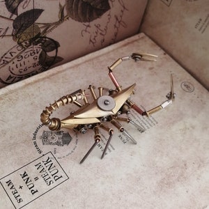 Steampunk Mechanical Insect Golden Scorpion All-metal Handmade Creative Small Crafts Ornaments image 6