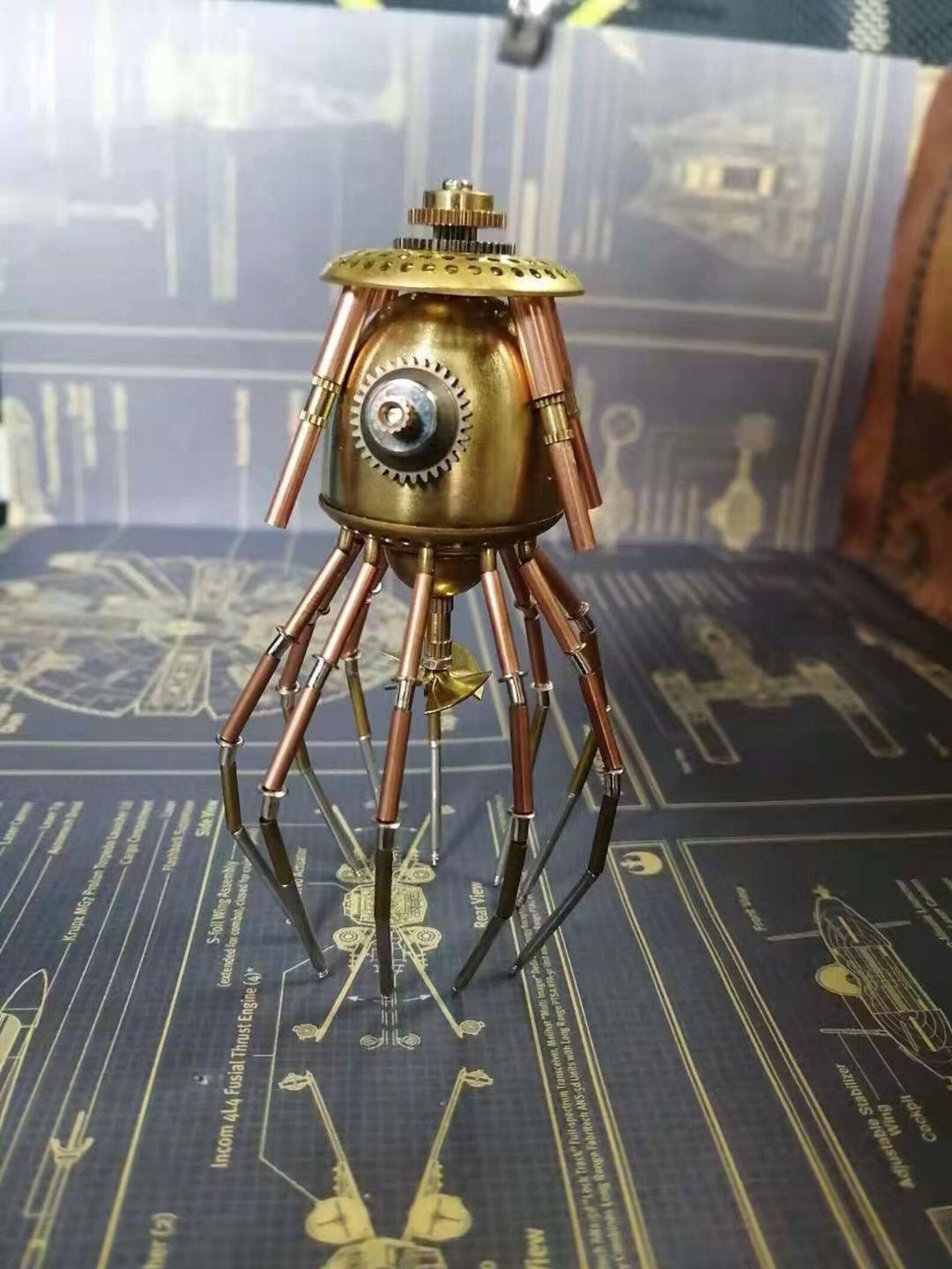 Steampunk Mechanical Jellyfish Allmetal Handmade Creative Etsy