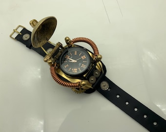 Verjaardagscadeau voor hem, steampunk retro-horloge, gepersonaliseerd horloge, mechanisch horloge, bruidsjonkershorloge, quartzhorloge, herenhorloge, cadeau voor papa