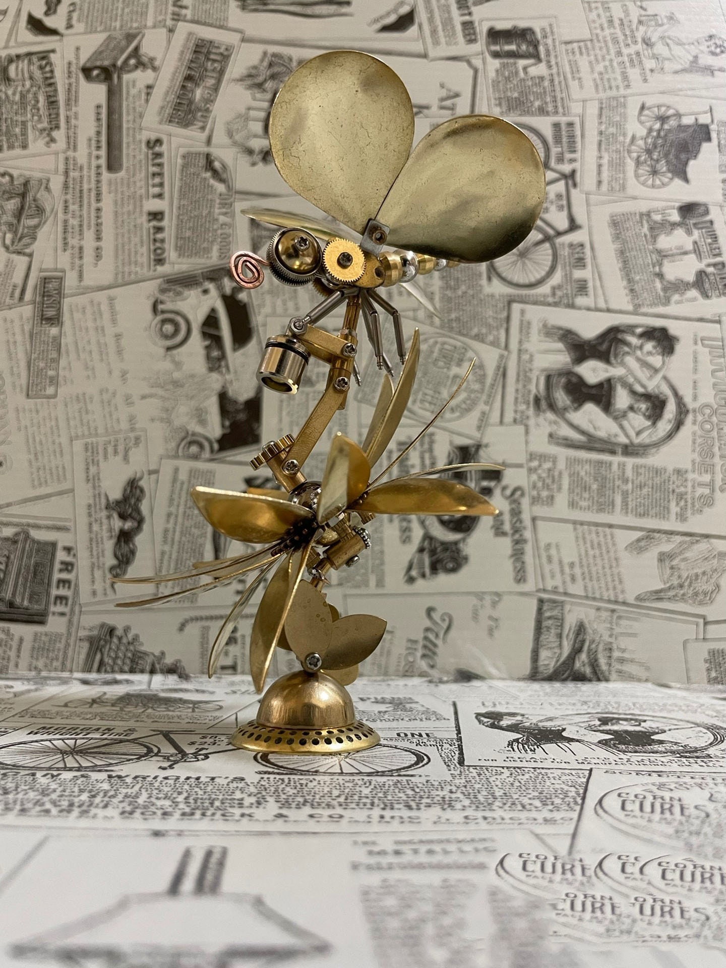 Steampunk Mechanical DIY Lampstand Lily Butterfly Allmetal Etsy