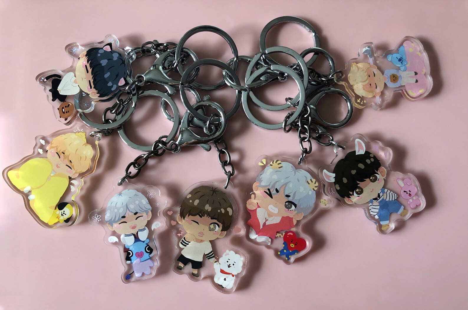 BTS 2 Acrylic Keychain Charms Etsy