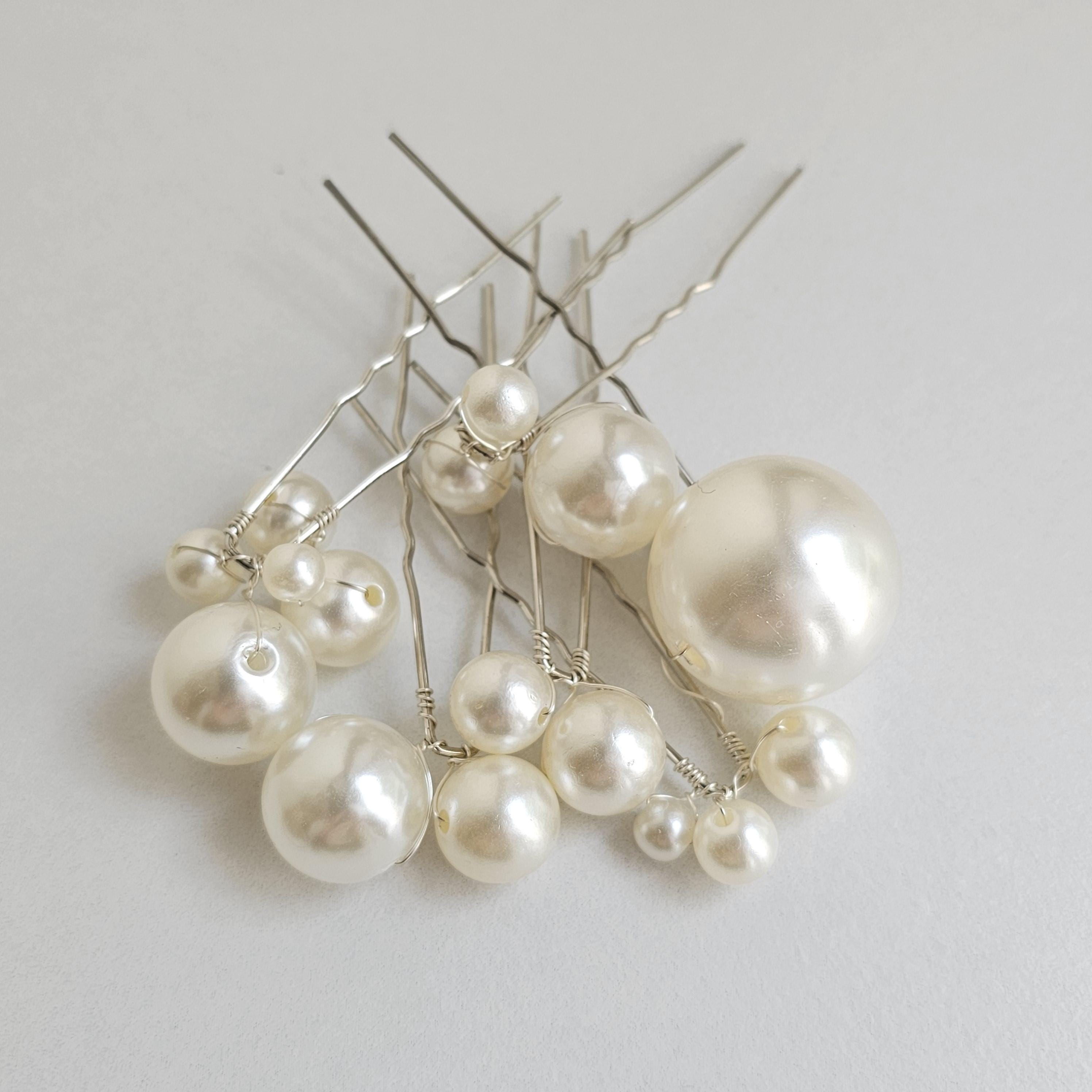 Bridal Hair Accessory*bridal Pearls Hair Pins*wedding Hair Piece*pearls — free download