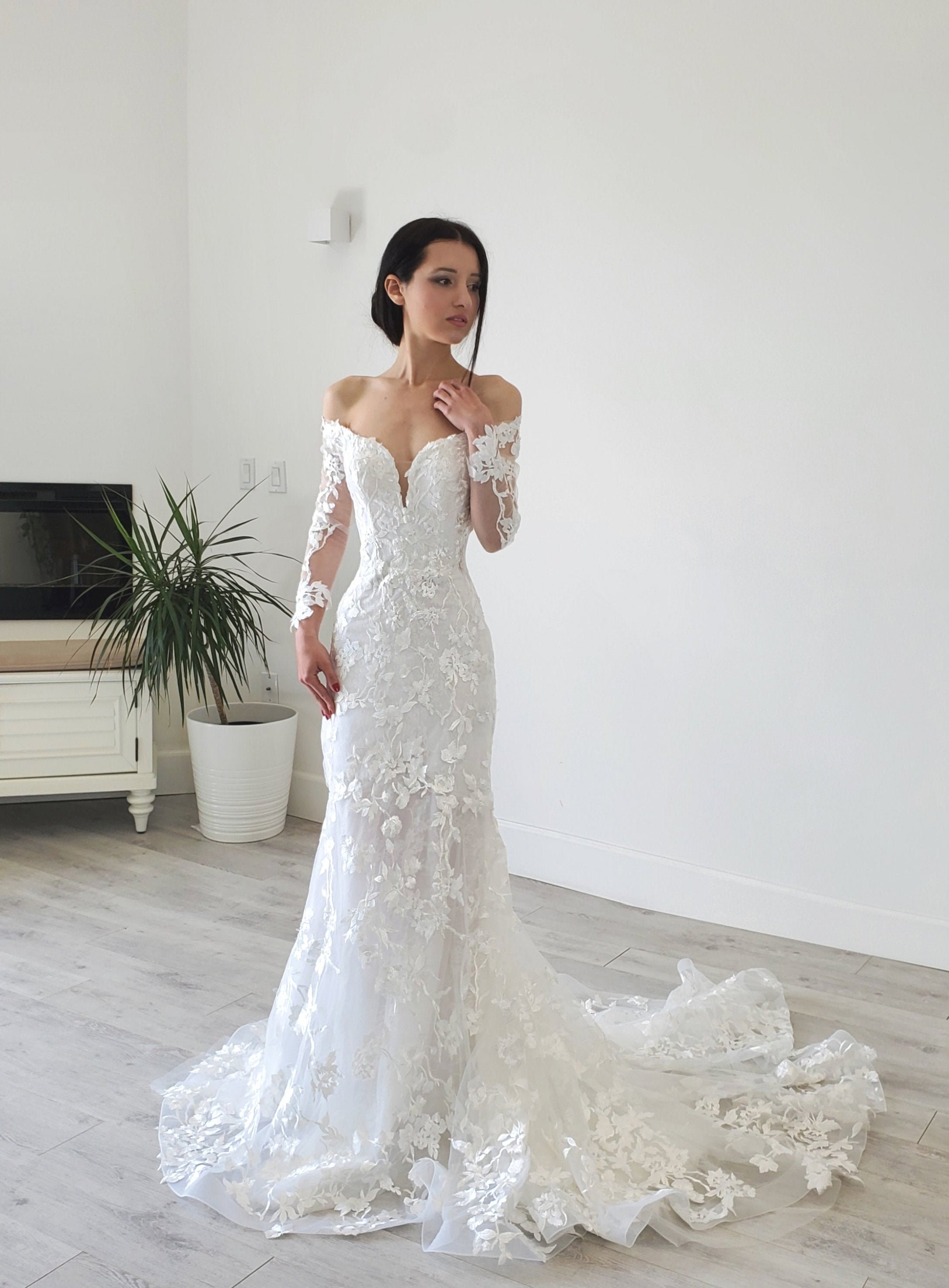 Wedding Dress Larissalb mermaid Floral 