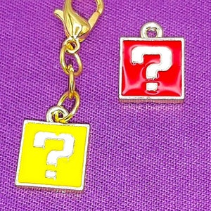 Question Mark Charm: Enamel Badge Reel Accessory                               CH-1486