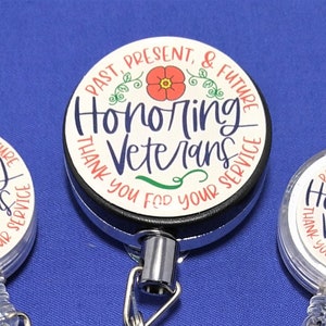 Honoring Veterans Badge Reel: US Military - Navy, Marine, Army, Air Force