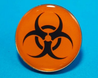 Pin Biohazard Sign - 1" or 1.25" design                                            PB-B1001E