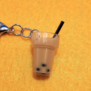 Iced Coffee Boba Tea Charm: Badge Reel, Zipper Pull, Cell Phone Accessory